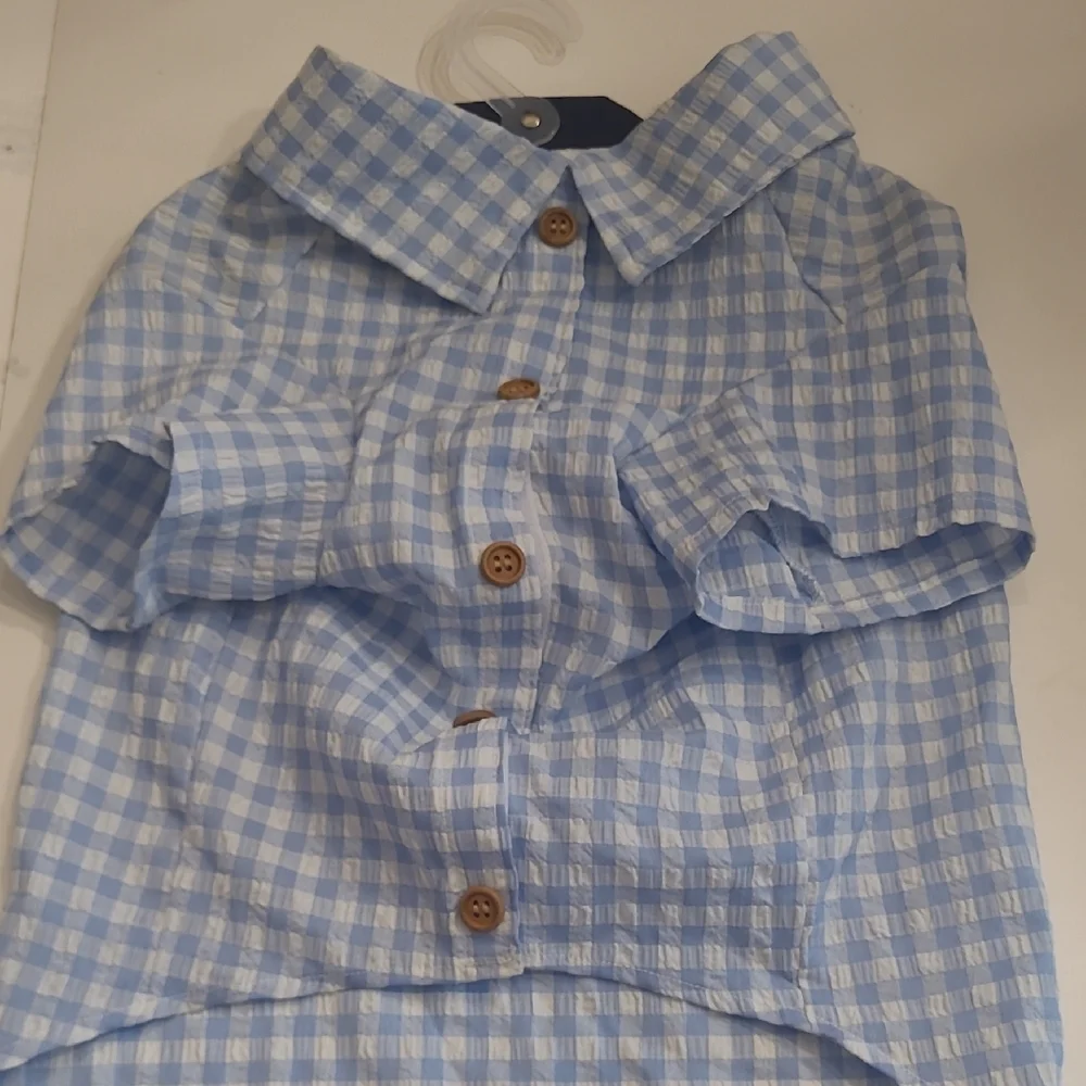 Nautica Plaid Pet Shirt Faux Button Flannel Collared Sleeved Checkered Top NWT